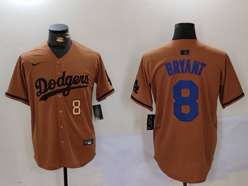 Men Los Angeles Dodgers #8 Bryant army green joint name 2024 Nike MLB Jersey style 2->->